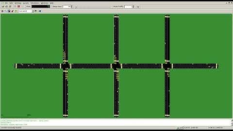 SUMO Traffic Simulation (fixed time traffic light controller)