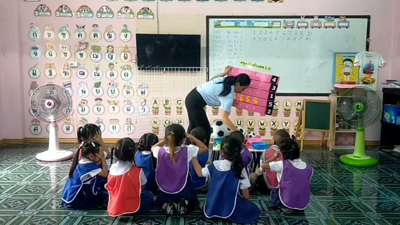 การจัดประสบการณ์ โดยใช้สื่อสนุกกับตัวเลข 1-5 ระดับชั้นอนุบาลปีที่ 2