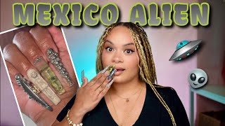 MEXICO ALIEN NAIL DESIGN 👽 !! Builder Gel Nails Tutorial - LGNPro