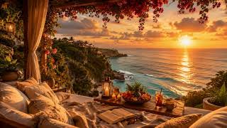 Luxury Tropical Sunset Escape 🌴 Relaxing Ocean Waves & Cozy Cliffside Retreat