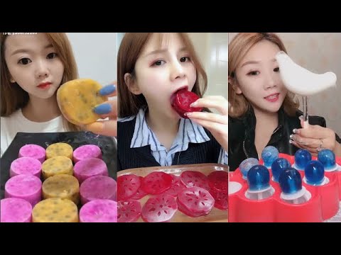 Ice Eating Ice Thánh Ăn Đá Trào lưu Ăn Nước Đá màu sắc ASMR氷の咀嚼音#13