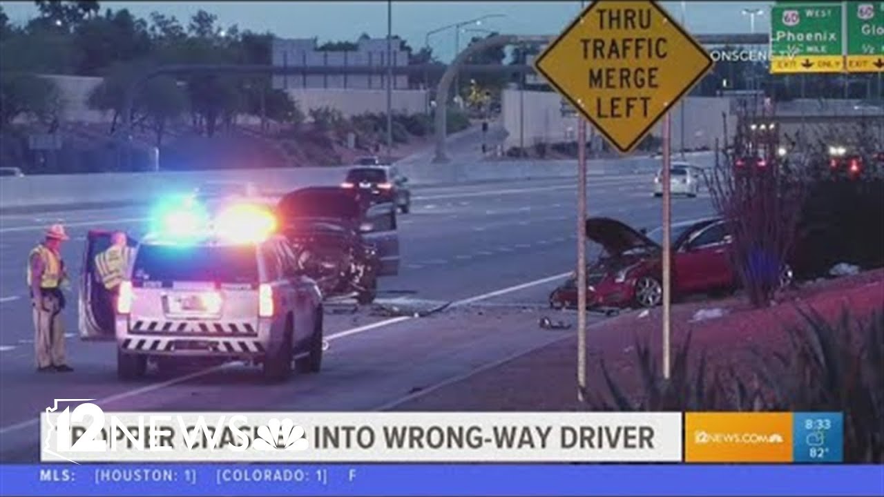 DPS Trooper crashes into wrong-way driver - YouTube