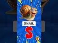 S for Snail| Can Kids Guess This? #kidubidu #kidslearning #abclearning #shorts #viralreels