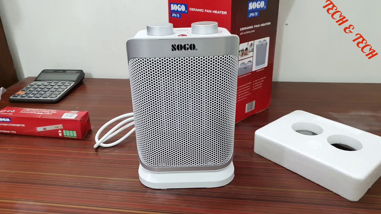 efficient electric fan heater sogo best in ratings and good heating ceramic  heater / space heater - YouTube
