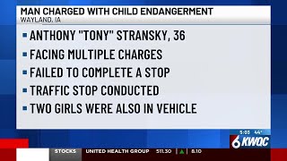 Wayland, Iowa man charged with child endangerment after traffic stop, deputies say