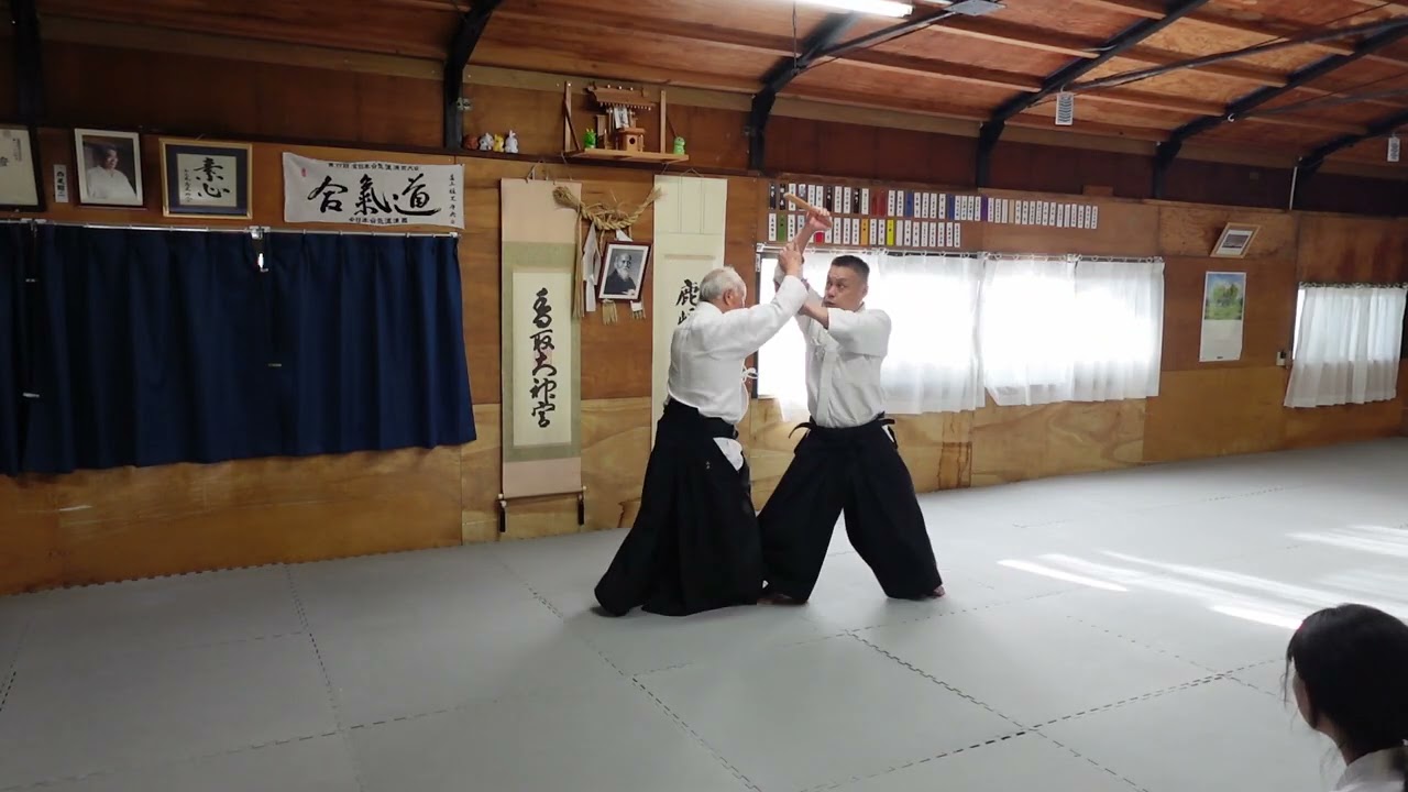 熟練の武道　山本一彦の合気道　正面打ち五教（短刀取り）【演武　合気道共生塾　山本一彦先生】