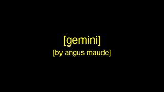 Angus Maude - Gemini (Lyric Video)