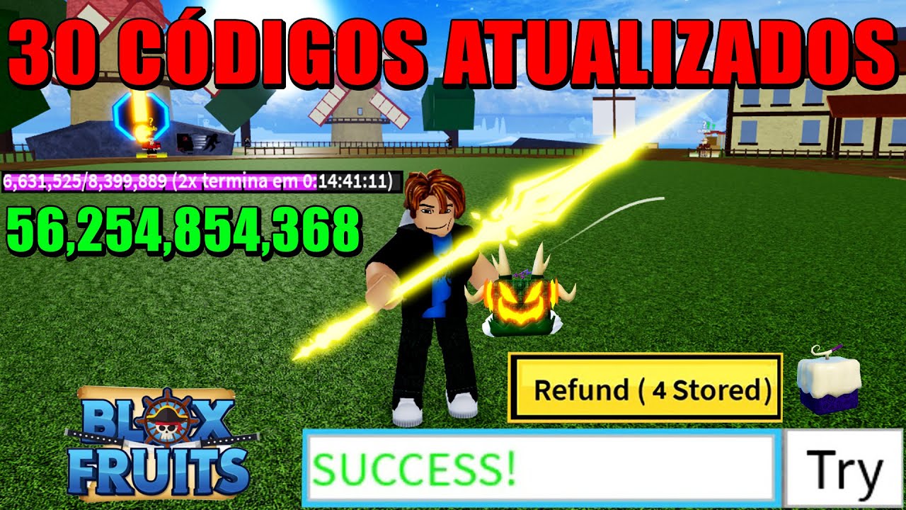 REVELEI 18 NOVOS CÓDIGOS SECRETOS PARA INICIANTES NO BLOX FRUITS E O CÓDIGO  da FRUTA DOUGH (roblox) 