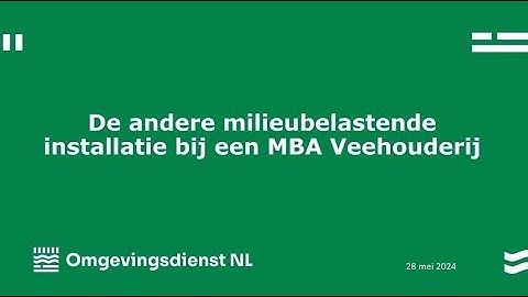 VTH Netwerksessie: andere milieubelastende installatie - 28 mei 2024