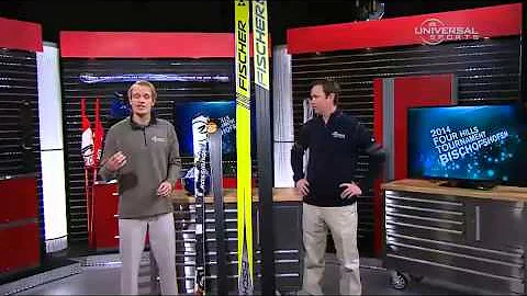 Corby Fisher explaining Ski Jumping skis on Univer...