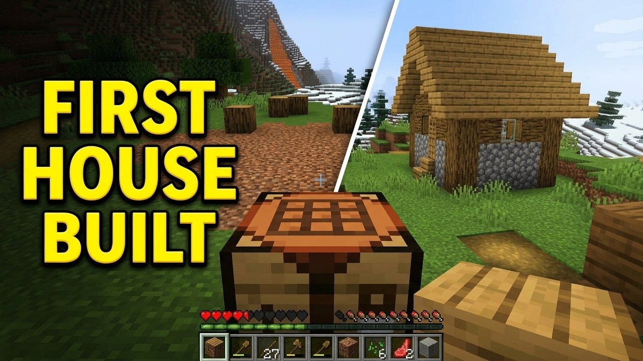Minecraft Survival 100 days part 1 :start first house - YouTube
