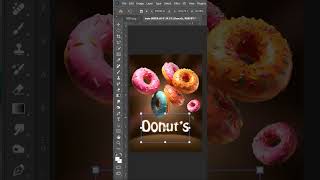 How to Design a Professional Donut Poster in Photoshop | Photoshop Tutorial | #shorts #shortvideo