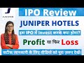 Juniper Hotels IPO Review | Juniper Hotels IPO - Apply or Avoid? | Apoorva Bhatnagar | GMP