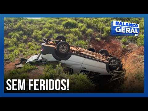 Driver loses control and pickup truck flips on the South Beltway