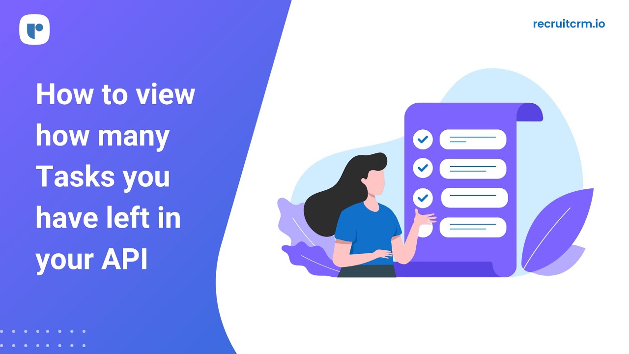 Просмотр оставшихся задач через API в Recruit CRM