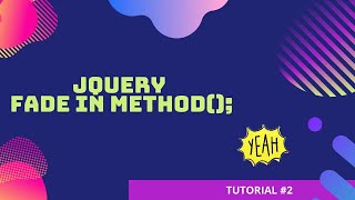Jquery Fade in Method Tutorial For Beginners in 2020 | Learn Jquery in Hindi