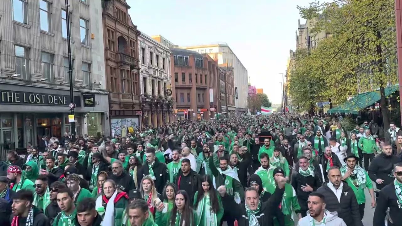 OMONOIA FANS TOOK OVER MANCHESTER ROADS
