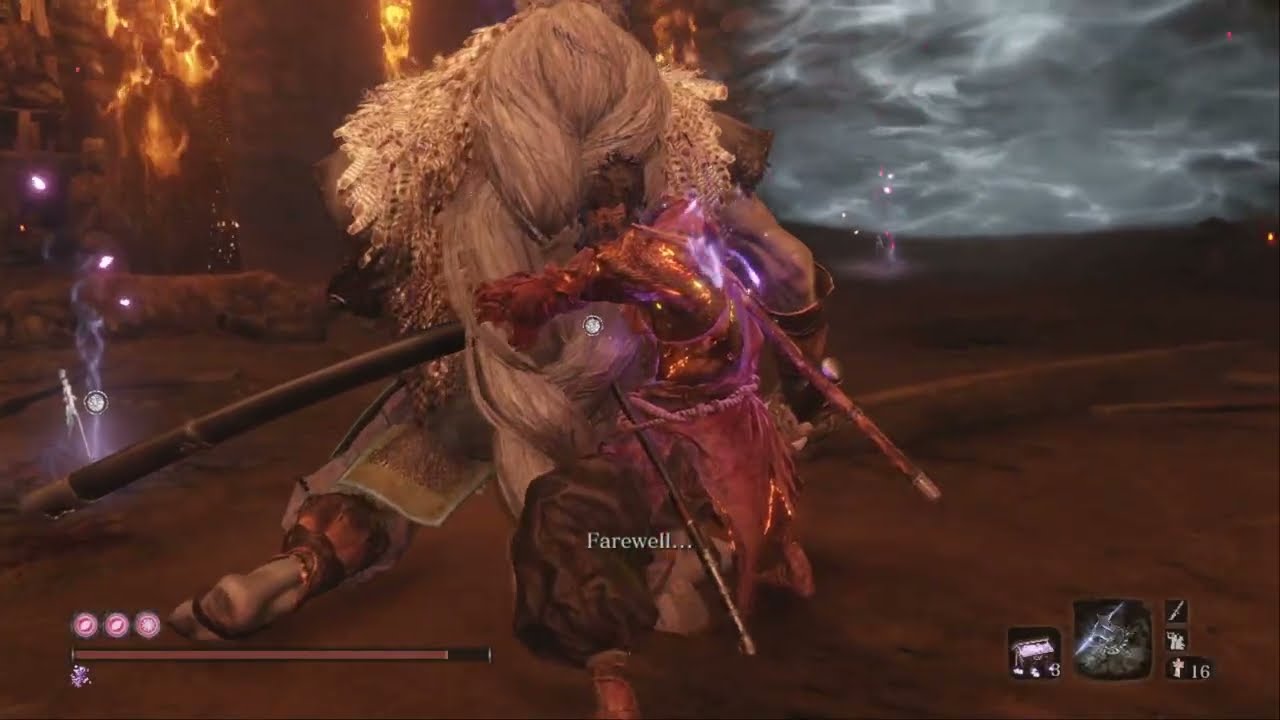 Fastest Inner Father Sekiro no hit run in the West - no skills, shuriken only