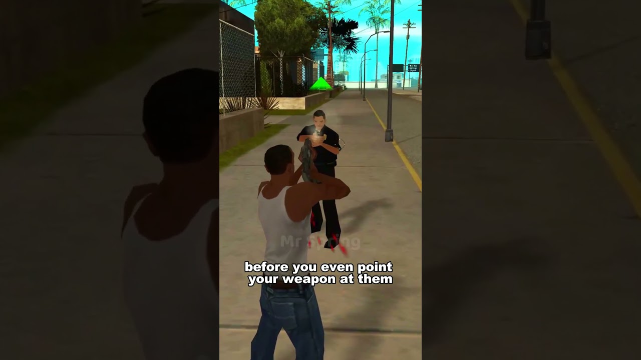 IF YOU SHOW A NICE WEAPON TO THE COPS IN GTA GAMES