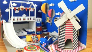 Windmill Vending Machine in a Miniature Playhouse - Cómo hacer una casa de cartón