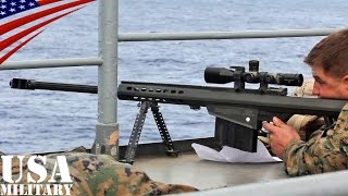 バレットM82対物ライフル・海兵隊スカウトスナイパー射撃訓練 - Barrett M82 Anti-materiel Rifle, USMC Scout Sniper Live Fire