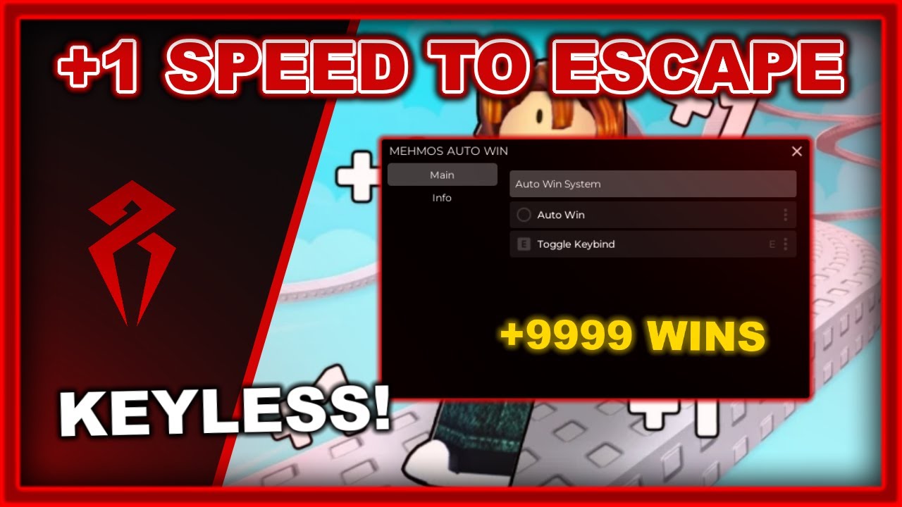 2025 🔥 KEYLESS +1 SPEED TO ESCAPE SCRIPT 🔥 AUTO FARM TO UNLOCK EVERY UPGRADE 🔥 ROBLOX GUI