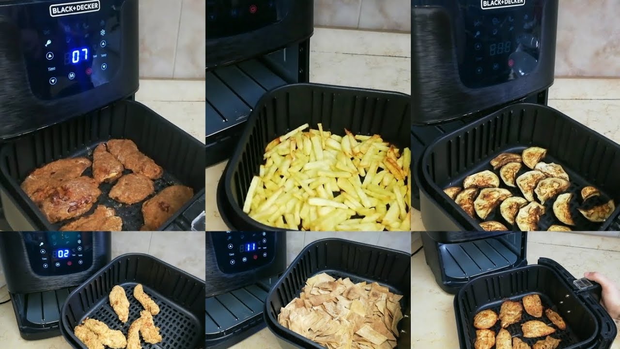 تجربتي مع القلاية الهوائيه عملت ٦اكلات بملعقة زيت واحده (ندمت اني مجبتهاش من زمان) 👍