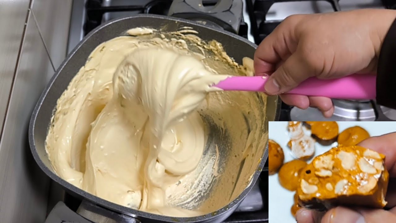 النوجا السورية  من غير لبن وزبدةةعملت احلى نوجا بالكراميل