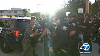 1 arrested at large protest outside Glendale school board meeting screenshot 2