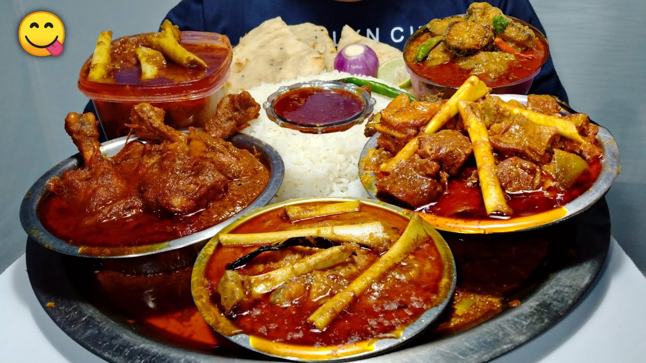 Mutton Kasha Mutton Curry Achari Mutton curry Garlic Naan Rice Chicken