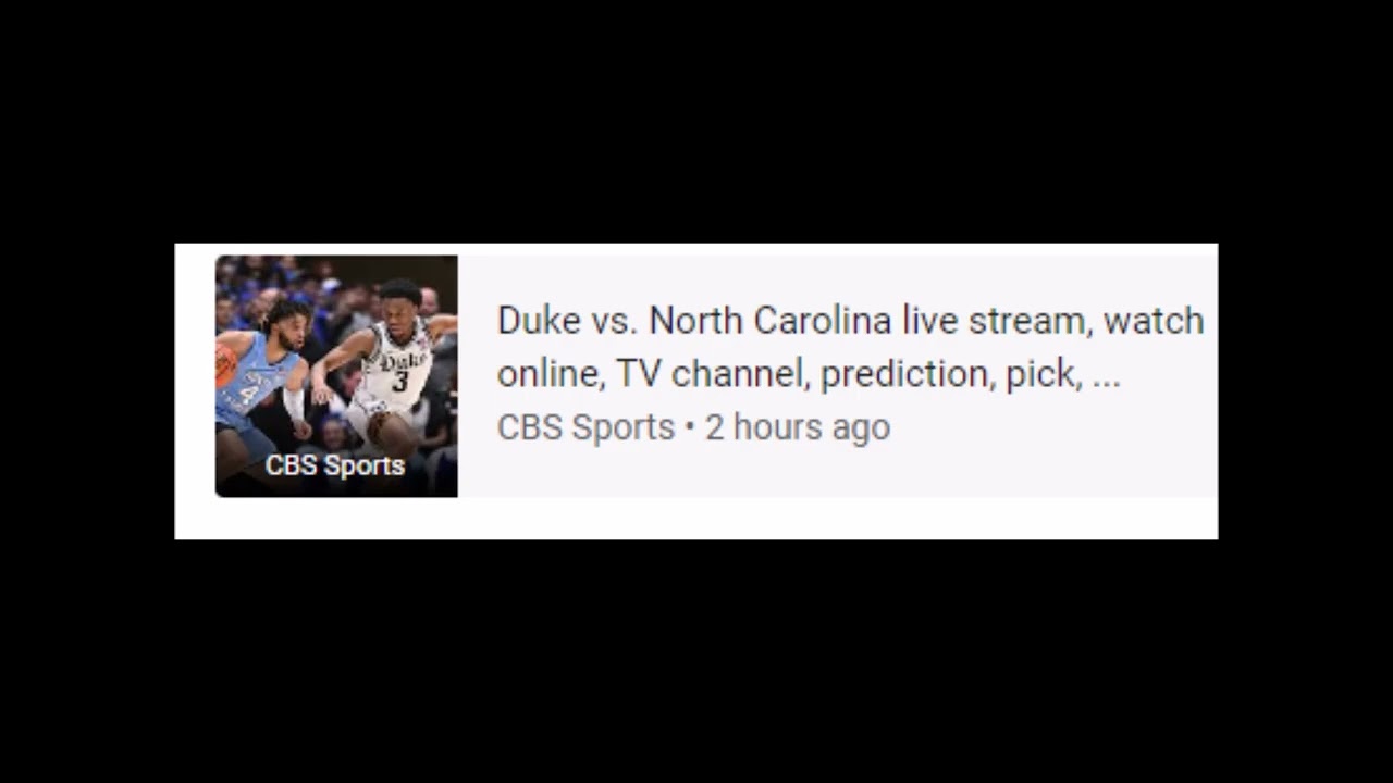 Duke vs. North Carolina live stream, TV channel, watch online ...
