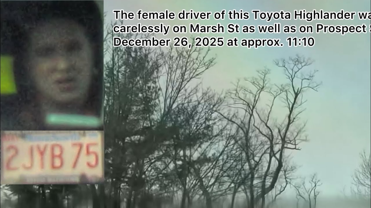 2JYB75 Careless Driver of Toyota Highlander in Belmont MA