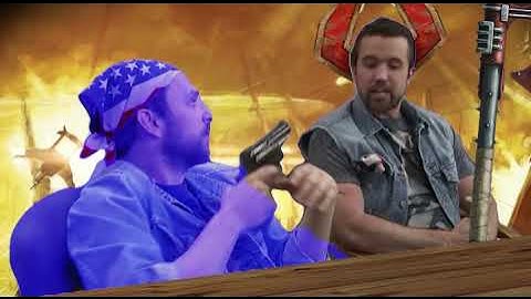 Khorne Berzerker and Tau Warrior argue over Combat Weapons