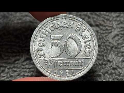 1921 Germany Weimar Republic 50 Pfennig Coin • Values, Information, Mintage, History, and More