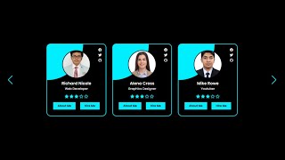 🔥Create Team Member Profile Slider | Responsive Card Design Using HTML CSS JavaScript
