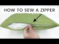 How To Sew A Zipper ( Into A Pillow)!