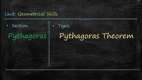 National 5 Maths - Geometry - Pythagoras Theorem