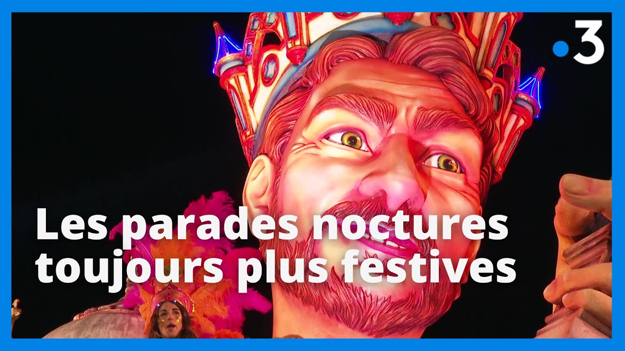 Carnaval de Nice 2023  le corso carnavalesque illumin du Roi des trsors du monde