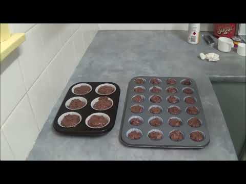 how to make double chocolate mini muffins and decorate as toothless dragon