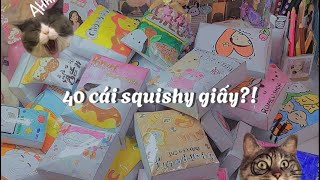 Gói hàng squishy giấy || Đơn khủng 40 cái??! // Mở full vollum cho chill ae nhée💗🎉😉