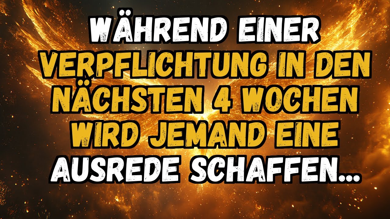 💫✨ WÄHREND EINER VERPFLICHTUNG IN DEN NÄCHSTEN 4 WOCHEN WIRD JEMAND EINE AUSREDE SCHAFFEN...