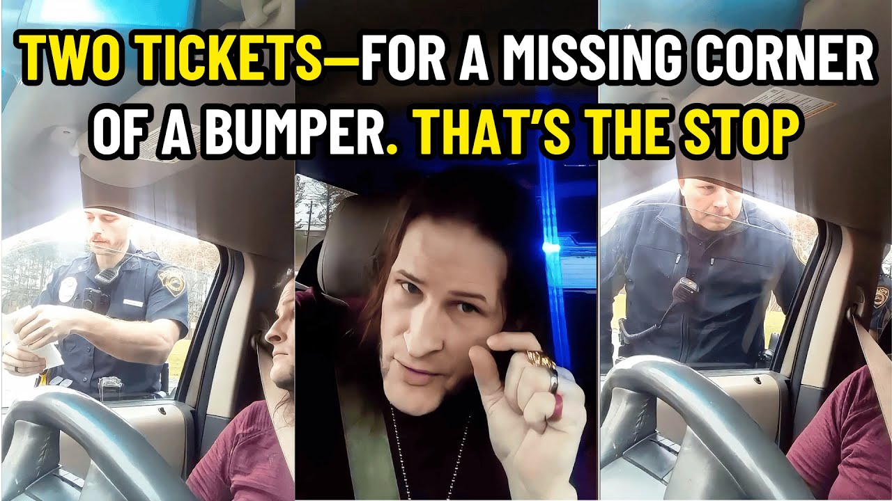 A nicked bumper corner? Cop turns cosmetic scuff into two ‘improper equipment’ tickets #trafficstop