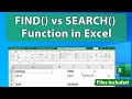 FIND() vs SEARCH() Function in Excel