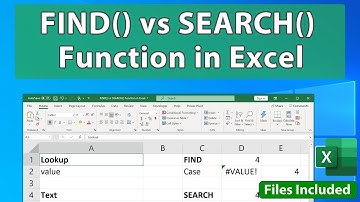 FIND() vs SEARCH() Function in Excel