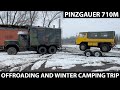 Off roading and winter camping with my pinzgauer