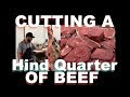 Cutting a Hind Quarter Of Beef at Knutzen's Meats