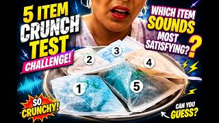 5 Item Crunch Test Challenge | Which Item Sounds Most Satisfying?