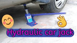 हाइड्रोलिक कार जैक। Hydraulic Car Jack|