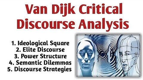 Van Dijk Critical Discourse Analysis | Ideological Square | Elite Discourse and Power Structure