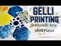 How to use Gelli plate mini with stamps, stencils and painting techniques | Step by step tutorial